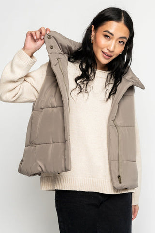 Khaki Puffy Vest