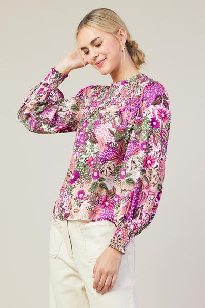 Skies Are Blue Floral Blouse