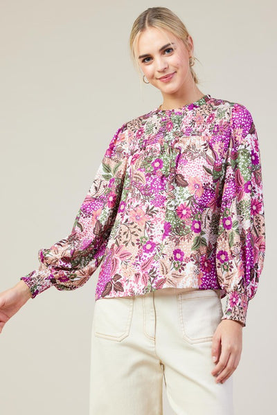 Skies Are Blue Floral Blouse