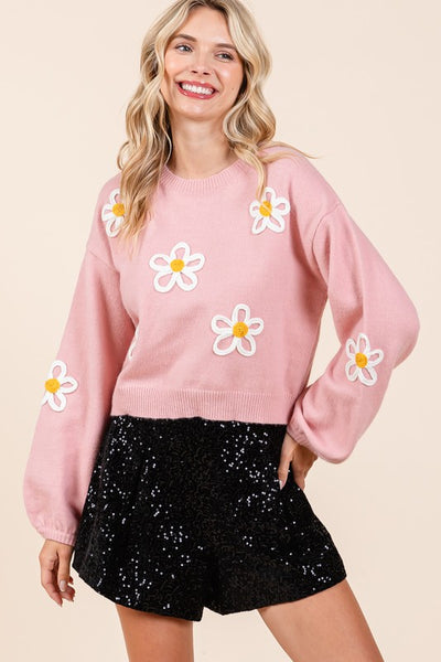 Fun Floral Spring Sweater - 20 $25 Sale