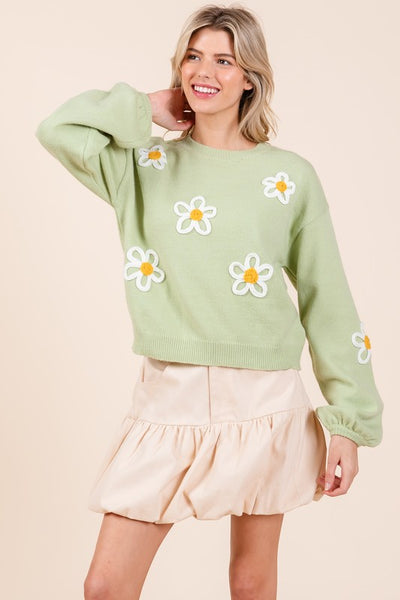 Fun Floral Spring Sweater - 20 $25 Sale