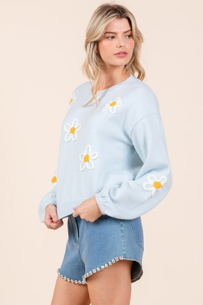 Fun Floral Spring Sweater - 20 $25 Sale