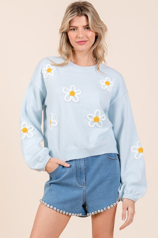 Fun Floral Spring Sweater - 20 $25 Sale