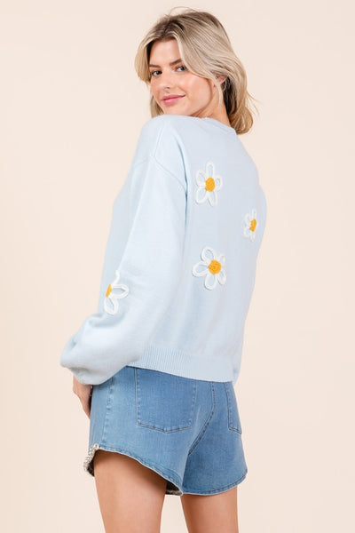 Fun Floral Spring Sweater - 20 $25 Sale