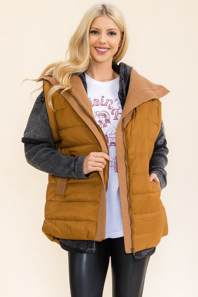 Puffy Bronze Utility Vest