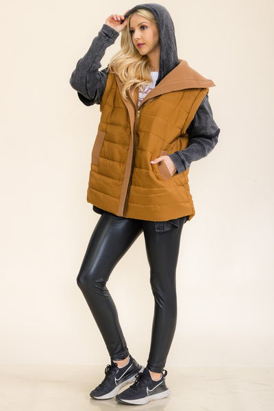 Puffy Bronze Utility Vest