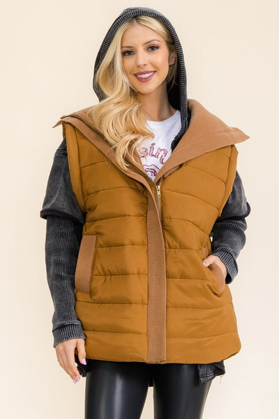 Puffy Bronze Utility Vest