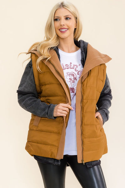 Puffy Bronze Utility Vest