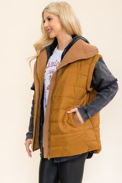 Puffy Bronze Utility Vest