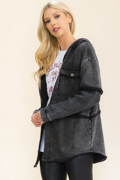 Trendy Textured Hooded Jacket