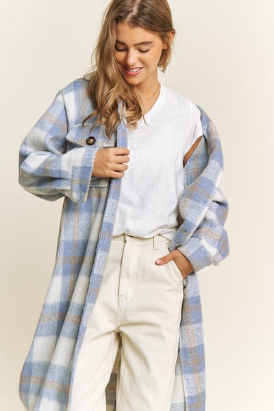 Oversize Checkered Fluffy Plaid Jacket