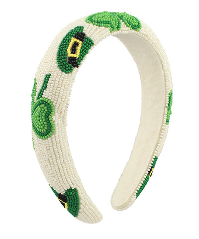 Beaded St. Patrick's Day Headband