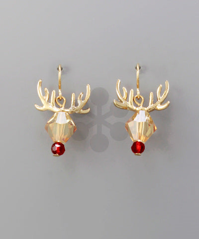 Rudolph Bead Earrings