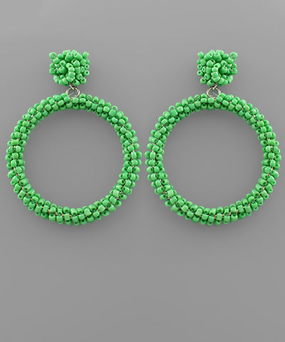 Bead Circle Dangle Earrings