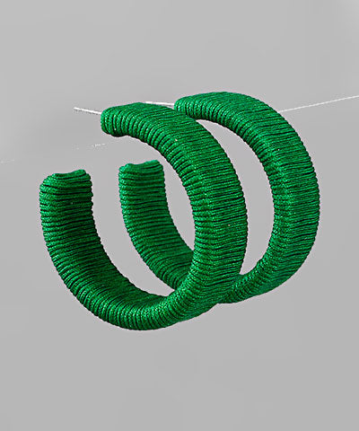 Thread Wrap Hoops - Green