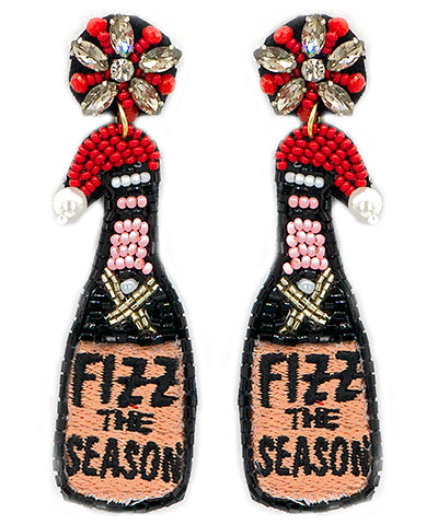 Fiz The Season Champagne Earrings