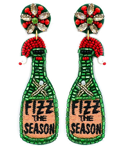 Fiz The Season Champagne Earrings