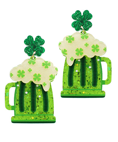 St. Patrick's Beer Earrings