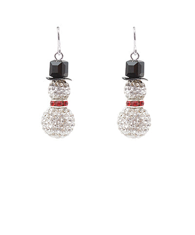 Crystal Snowman Earrings