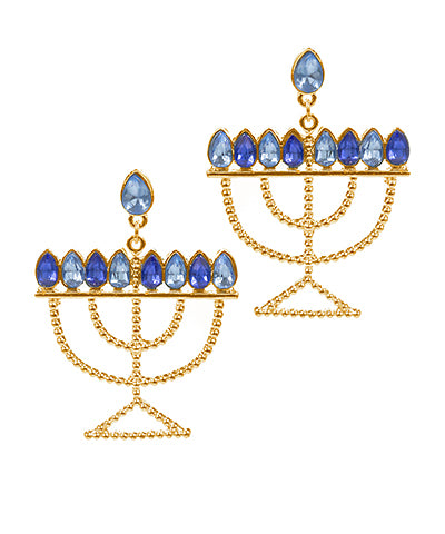 Hanukkah Candle Earrings - Large