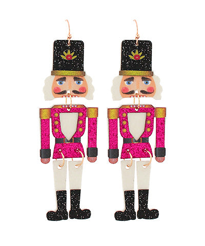 Glitter Nutcracker Earrings