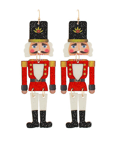 Glitter Nutcracker Earrings