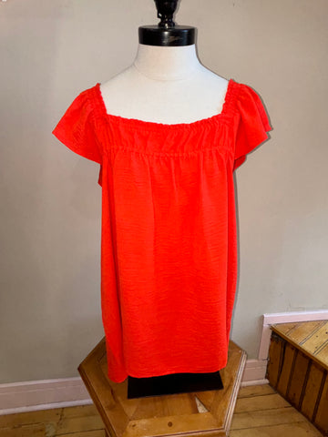 Colette Vintage Hot Coral Blouse