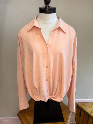 Colette Vintage Peach Button-up Top