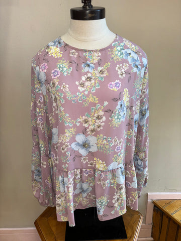 Colette Vintage Purple Floral Top