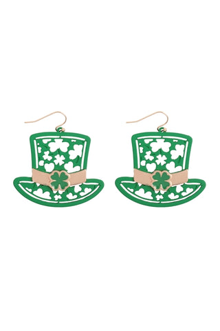 St. Patrick's Hat Dangle Earrings