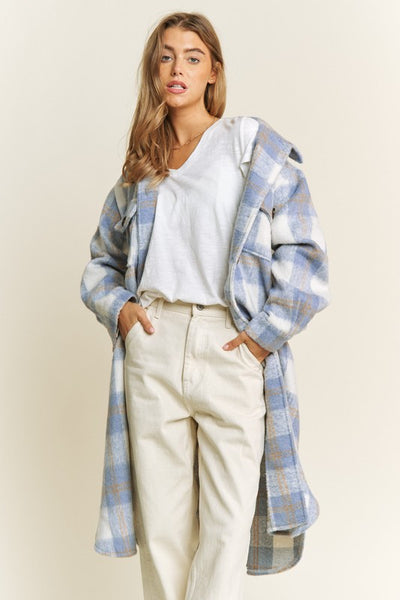 Oversize Checkered Fluffy Plaid Jacket