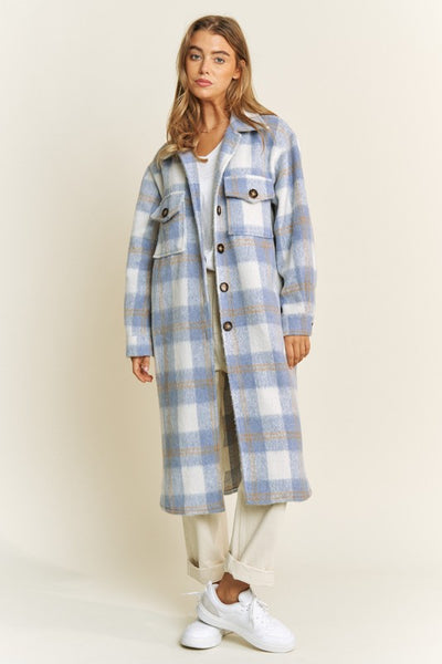 Oversize Checkered Fluffy Plaid Jacket