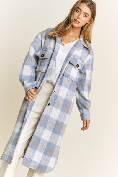 Oversize Checkered Fluffy Plaid Jacket